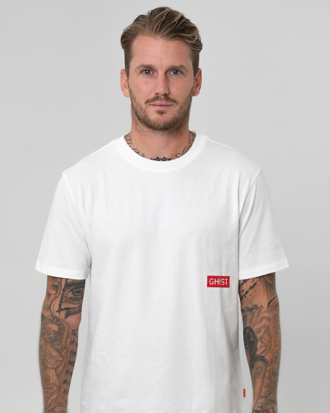 Mens Members Only Graphic Tee on Model#color_white