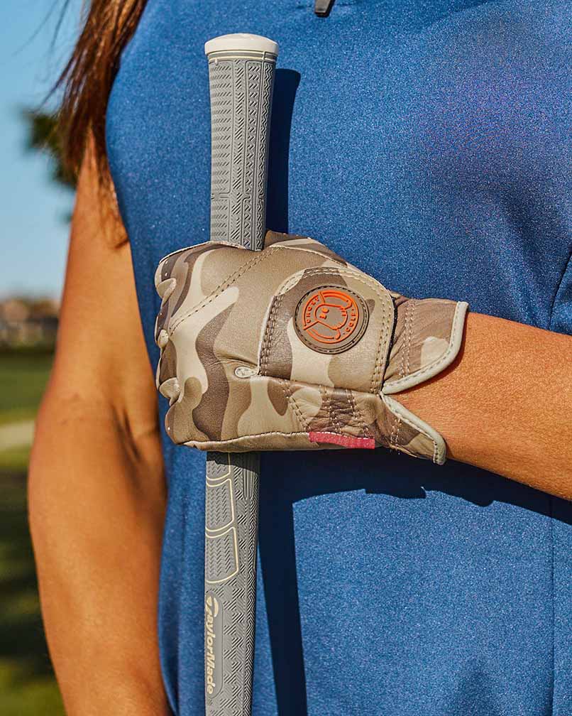 Ghost Golf AAA Cabretta Golf Glove Color Desert Camo Print