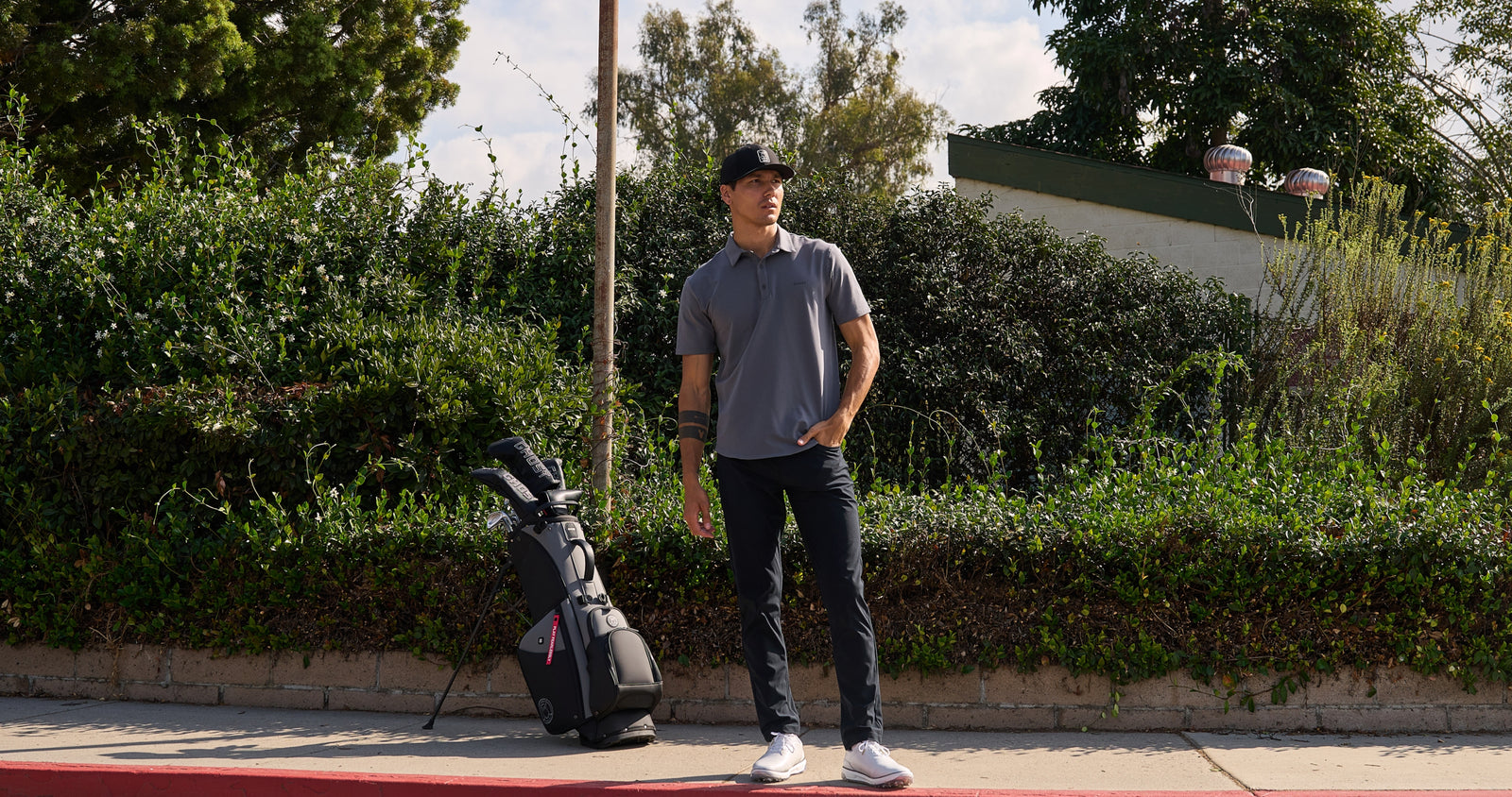 Web_Lifestyle_Collection_Banner_Header_Male Model_Standing on Sidewalk 