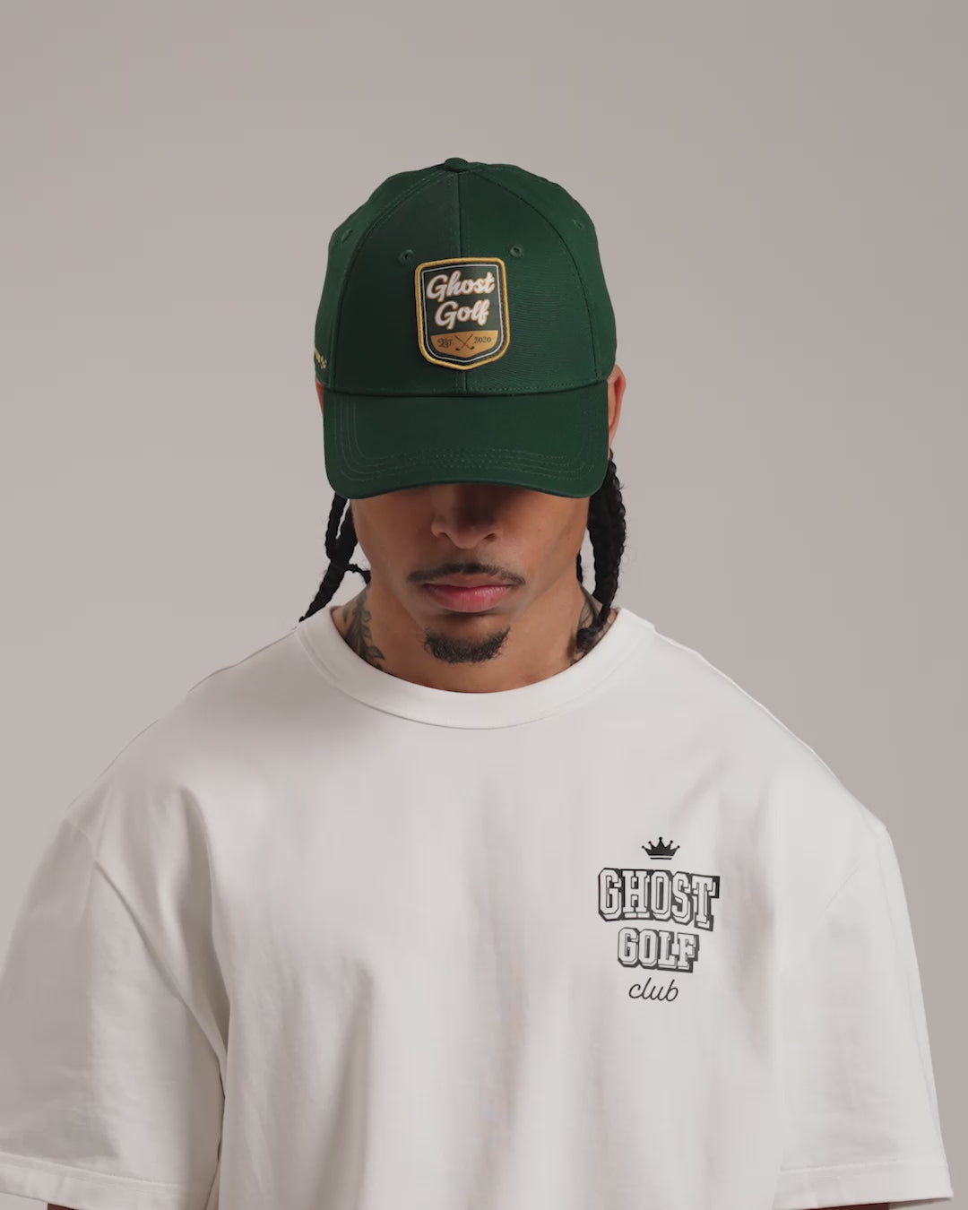 Male model showcasing Patrons Heritage Hat #color_bogey-green