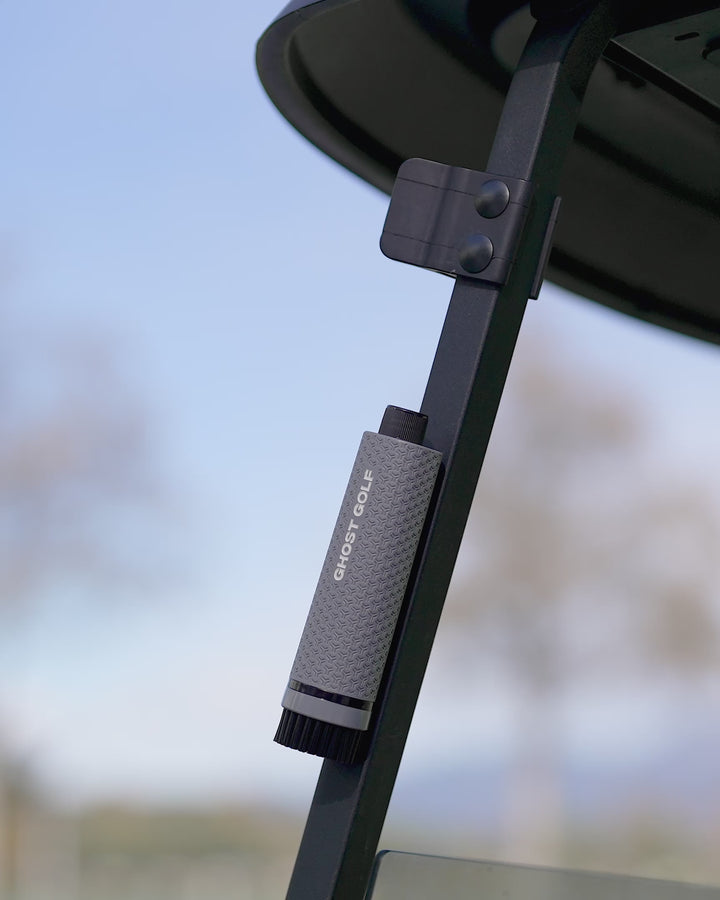 Video of the Magnetic Golf and Shoe Brush showing all its features. Grey Brush. #color_grey
