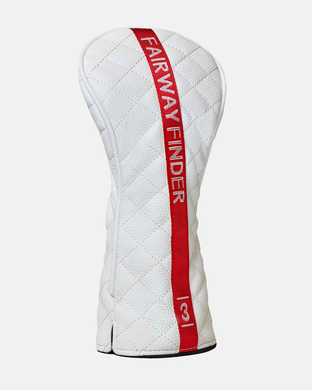 Ghost Golf White Leather Head Cover 3 Wood with Red Stripe FAIRWAY FINDER