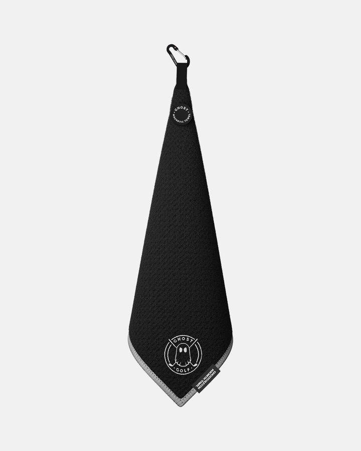 Greenside Towel with Magnet Patch and Carabiner Black#color_black