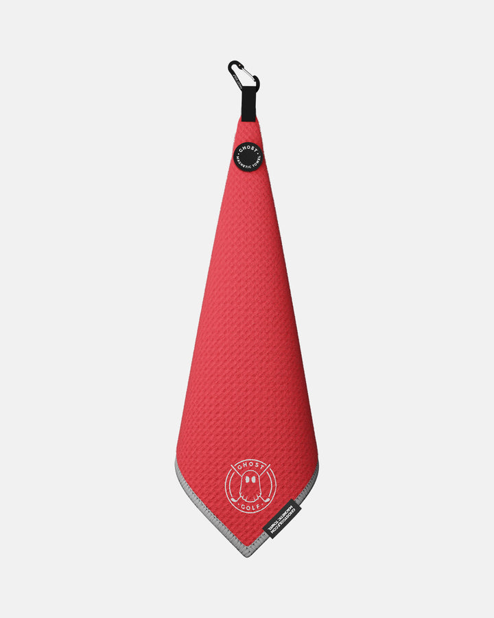 Greenside Towel with Magnet Patch and Carabiner Red#color_red