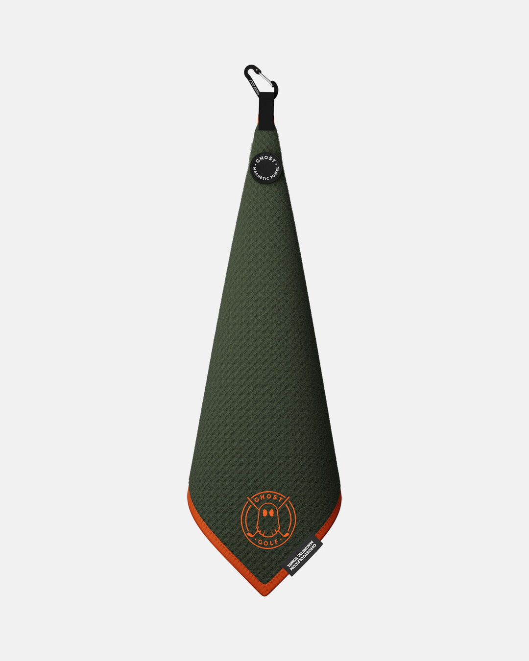 Greenside Towel with Magnet Patch and Carabiner Rifle Green#color_rifle-green